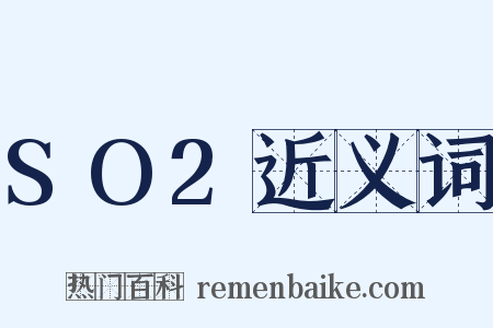 SO2近义词是什么意思的图片